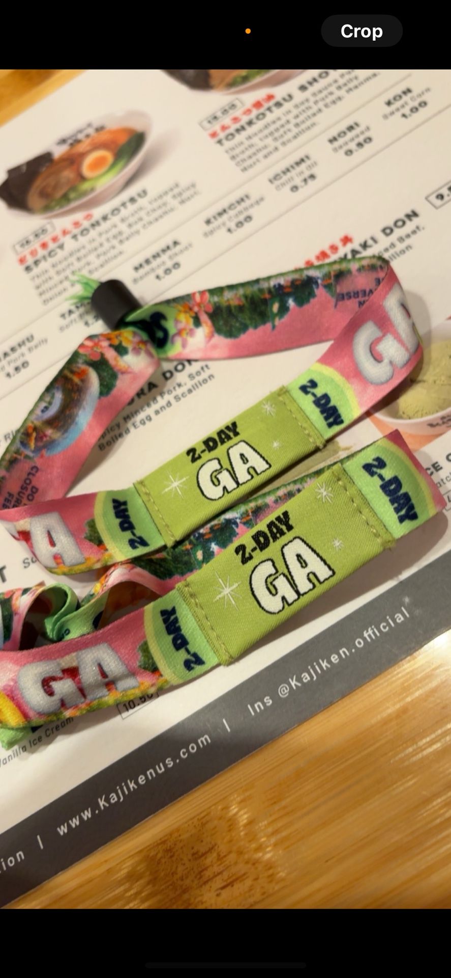2 GA TIX 100 each