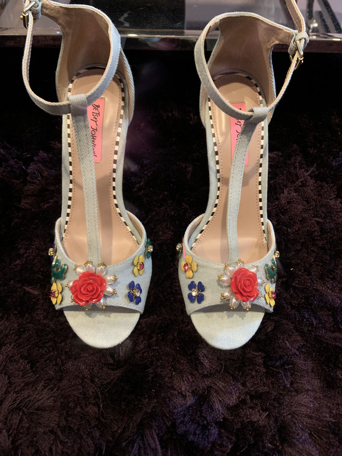 Betsey Johnson Floral Sandals