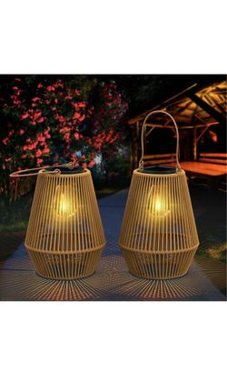 Solar Lanterns, Solar Lights Outdoor Waterproof Solar Lights for Outside Hanging Solar Lantern Solar Table Lamp Lights Decoration for Garden,Yard,Pati