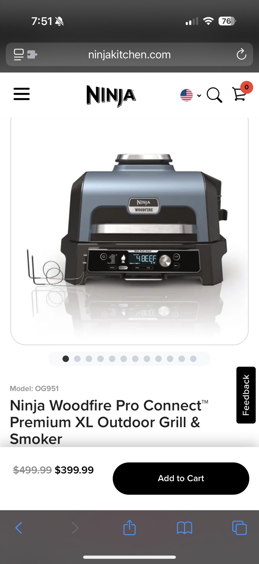 Ninja Wood Fire XL Pro Connect