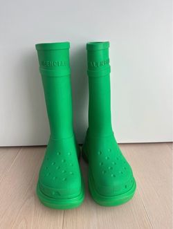 Balenciaga x Crocs Green Rubber Boots