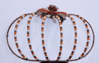 Handmade beaded 3D Pumpkin Decor 