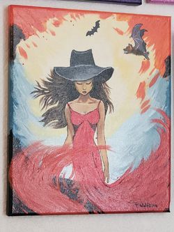 Custom Halloween Women Painting