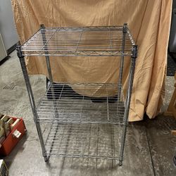 Chrome Steel Three Shelf Stand 