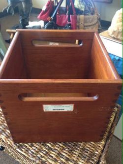 Wooden Box with Handles