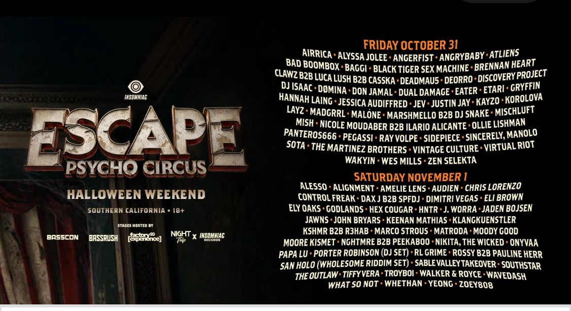 Escape Halloween Insomniac 