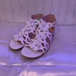 White Flower Sandals 
