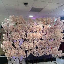 Pink Flower Wall Tall Wheels