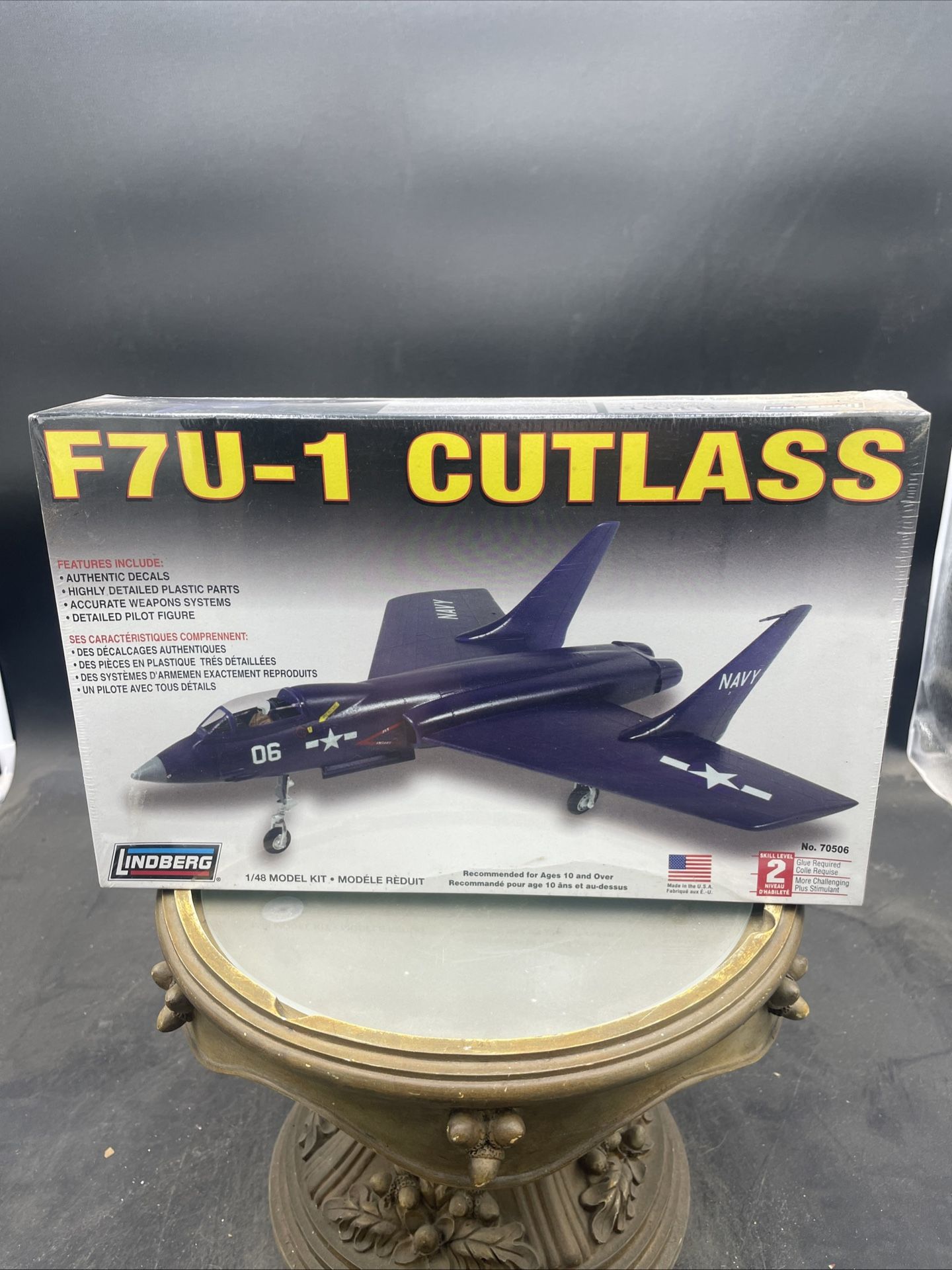 Lindberg 1/48 F7U-1 Cutlass Model Kit #70506, Factory Sealed