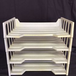 White File Holder 4 high