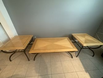 Coffee table and 2 end tables