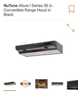 36 IN CONVERTIBLE RANGE HOOD IN BLACK
