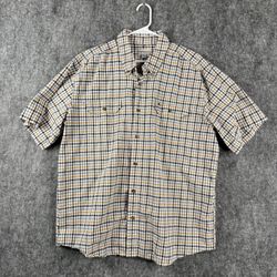 Carhartt Men’s Short Sleeve Plaid Button-Up Shirt Size 2XL Relaxed Fit