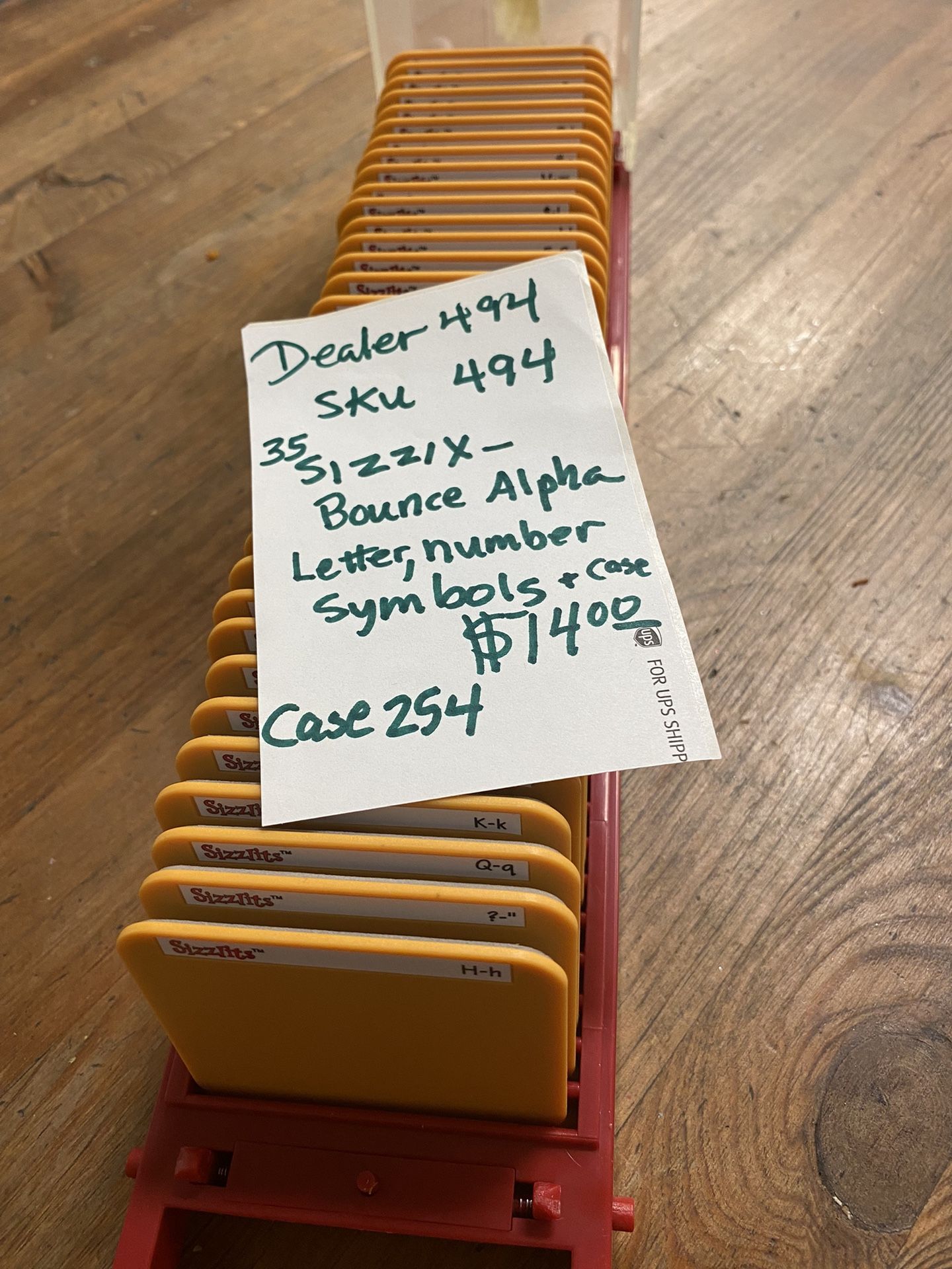 35 Sizzix Sizzlits Bounce Alphabet set Cutting Dies Case number 254- the Brass armadillo -28th Dr and cactus Open daily 9-9 -$14.00