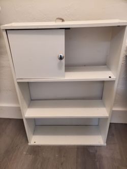 White Wood Shelf Unit
