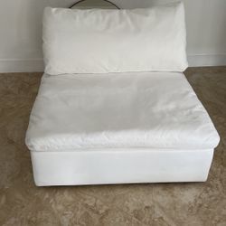White Oversized Lounger Chair. 