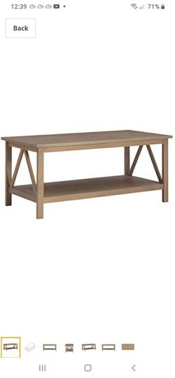 New in box coffee table see pictures for dimensions