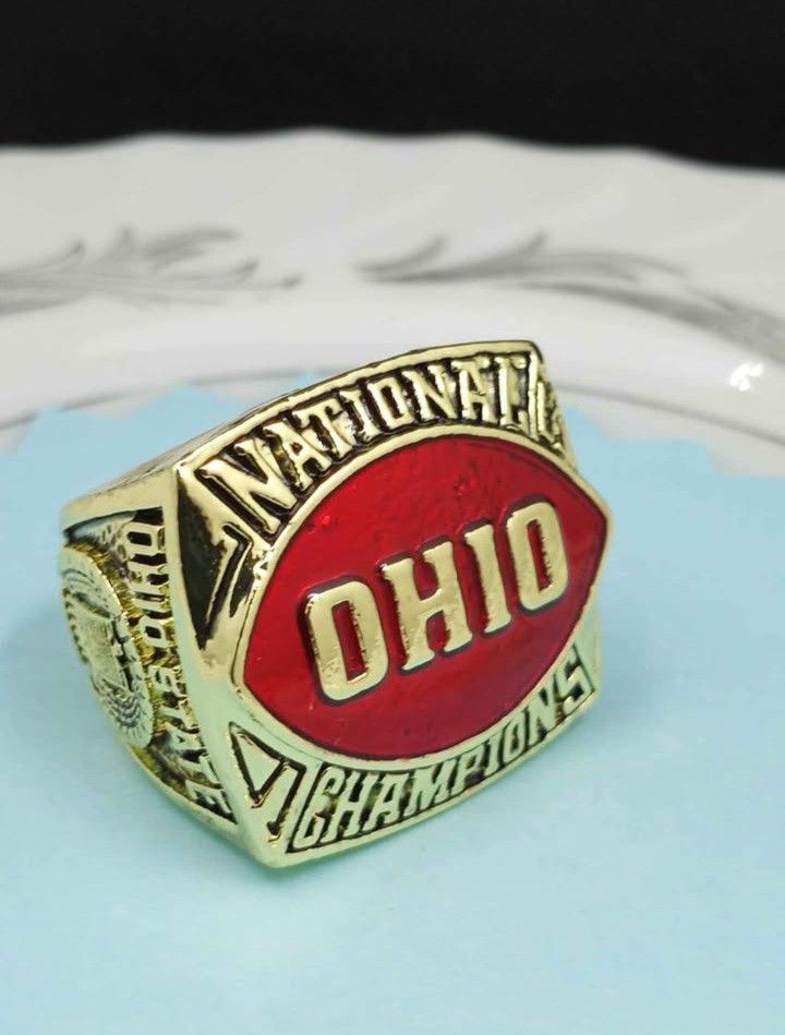 Ohio State Buckeyes 1961 RETRO Woody Hayes Football Ring Size 11