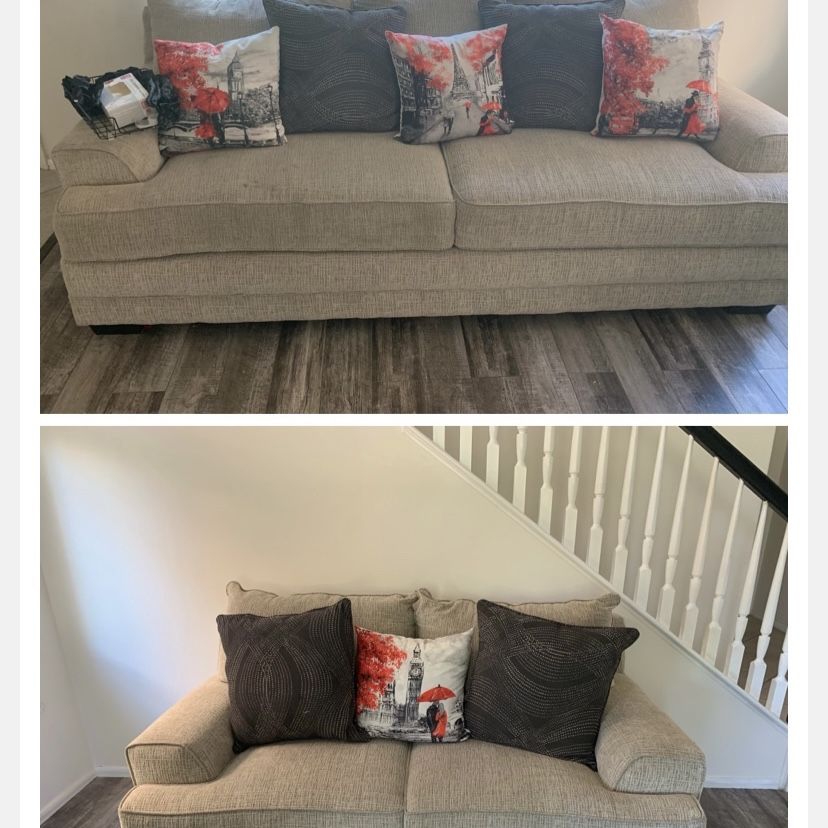 Loveseat And Sofa Set 