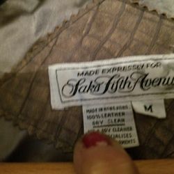 Vintage Saks fifth Avenue genuine aligator skin jacket