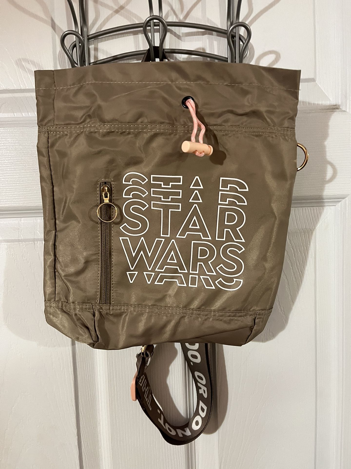 Disney Star Wars ''There Is No Try'' Backpack .  Brand New With Tags 