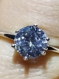 Women's Classic 1.78 CT round cut Diamond simulated white gold Finished over silver engagement promises ring