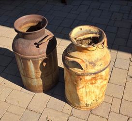 Vintage milk cans