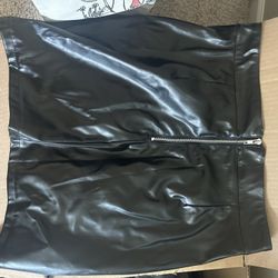 Black Leather Skort