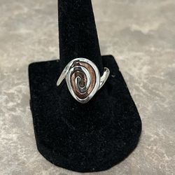 925 Sterling Silver And Copper Ring 