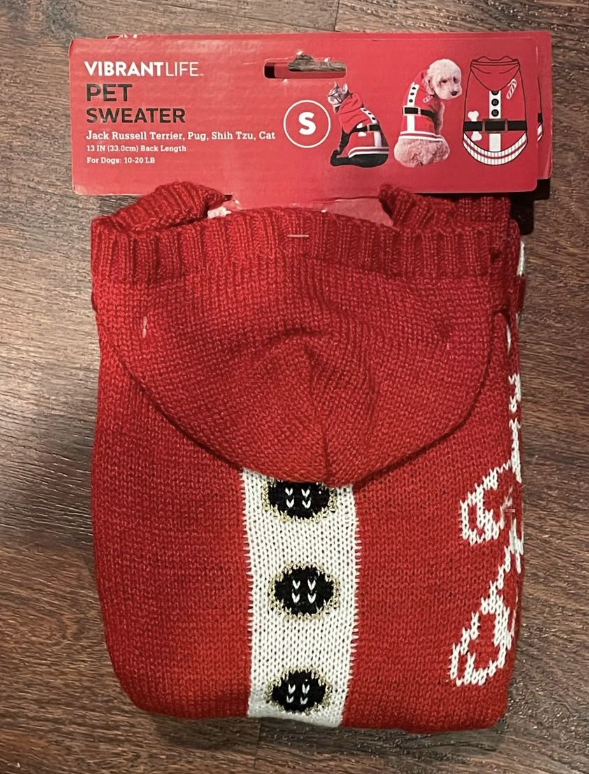 Small Santa Holiday Dog Sweater