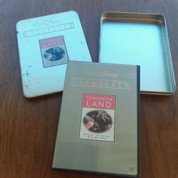 Vintage   Disney Tomorrow   Land ( 2 Movies ) In  Original. Tin Case   / OBO 