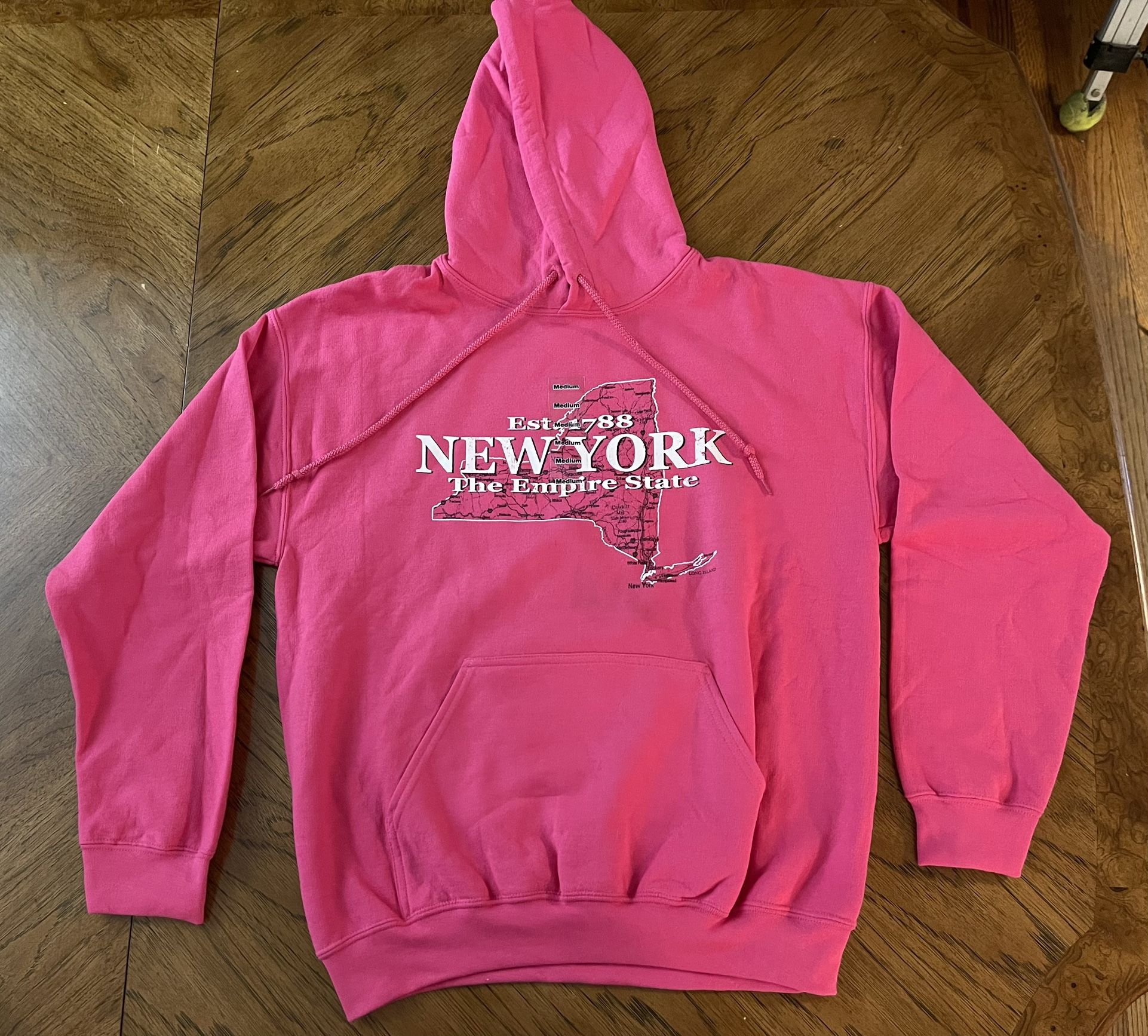 New York The Empire State Est 1788 Pink Hoodie - I Believe it’s New but See Description (Medium)