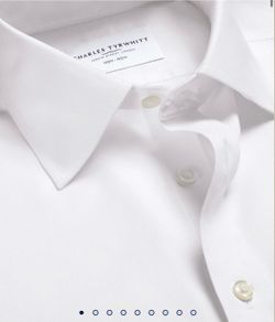 Charles Tyrwhitt Non-Iron Twill Shirt - White - 14.5x32 in.