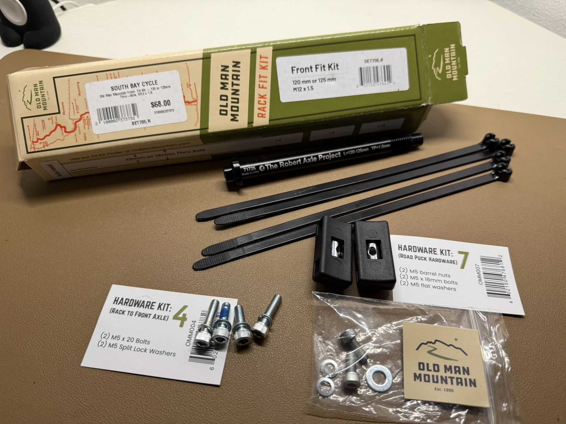 Old Man Mountain “Front Fit Kit” Thru Axle