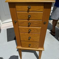 Wood Jewelry Cabinet 