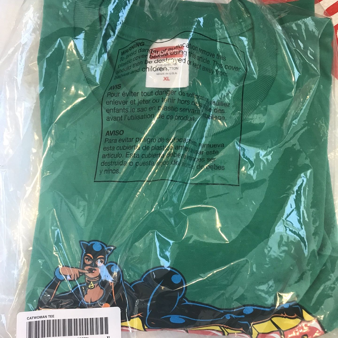 Supreme FW22 CatWoman Tee Green XL Extra Large In Hand