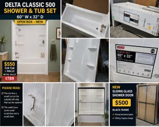🚿 DELTA CLASSIC 500 – SHOWER & TUB SET  🔥 OPEN BOX – NEW  📏 Size: 60” W x 32” D read more   Leer MAs