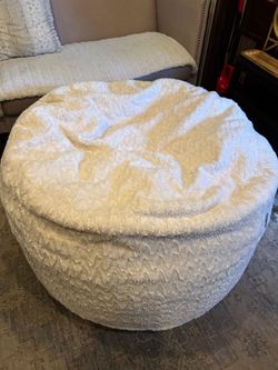 Giant white bean bag