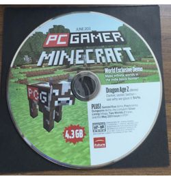 Minecraft PC Gamer June 2011 World Exclusive Demo Disc Only CLEAN! RARE!