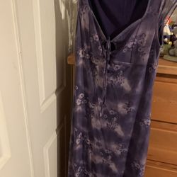 Large purple floral maxi dress !