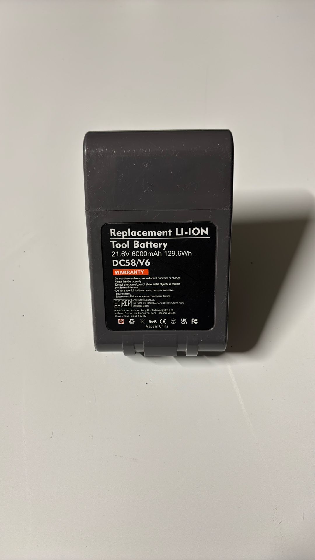 Replacement battery