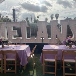 White Marquee Light Up Letters