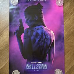 Ballerina from John Wick official movie theater poster d/s Ana De Armas