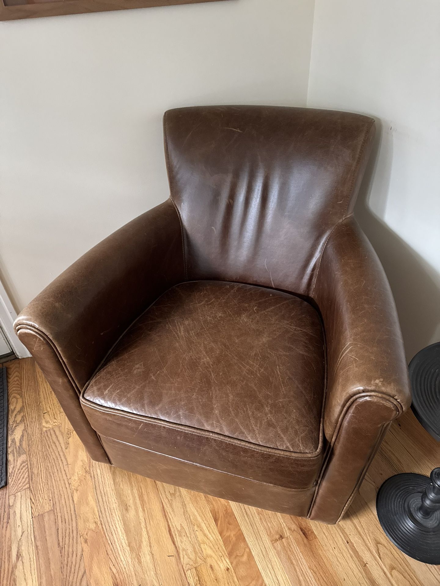 Pottery Barn Leather Armchair