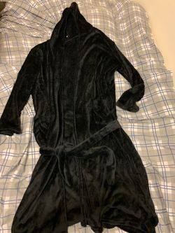 Microfiber Bathrobe Black 4XL