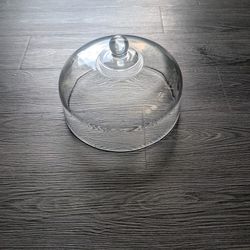 Glass Dome Cake Platter Cover