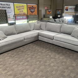 Big Light Grey Sectional 