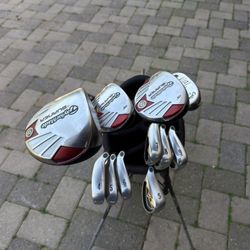 Callaway Big Bertha Iron Set 4–9 + Sand Wedge | Taylor Made Burner LH - 3 Wood, 5 Wood, Driver, Callaway Big Bertha 3H,  and Odyssey Putter