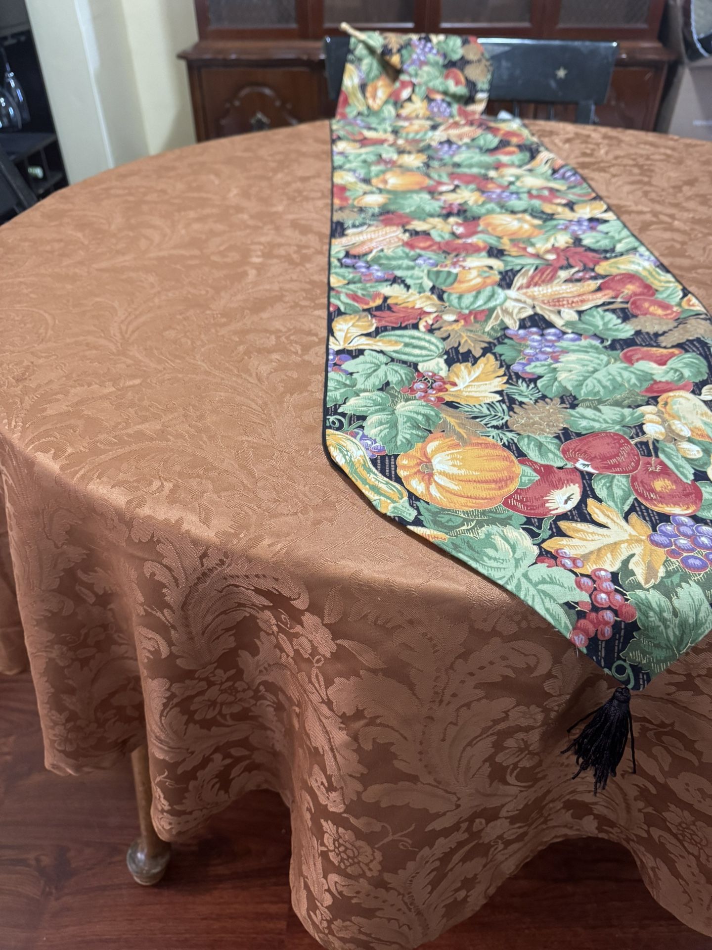 Fall Thanksgiving Tablecloth Table Runner Decorations Decor