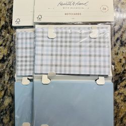 2 Sets Hearth & Hand with Magnolia Layered Plaid Paper Gift Card & Envelope Set
